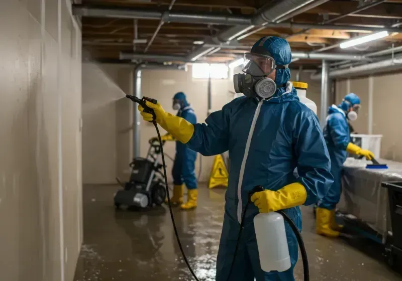 Basement Sanitization and Antimicrobial Treatment process in Gray, LA