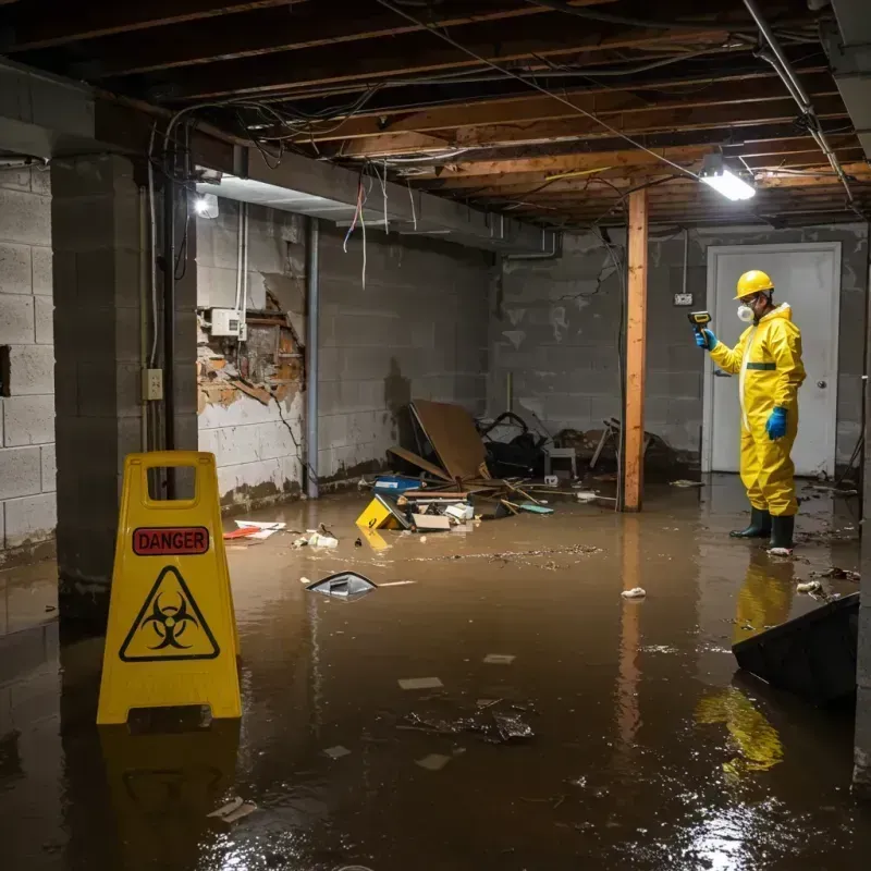 Flooded Basement Electrical Hazard in Gray, LA Property